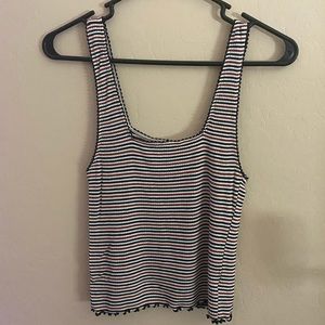 Red white and blue striped tank top